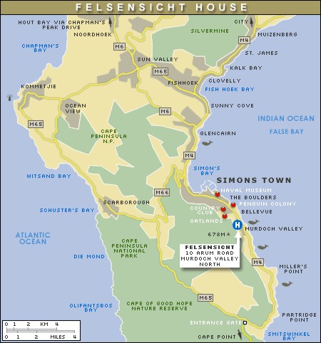 Directions and maps to Felsensicht Holiday Home, Self-catering villa in ...